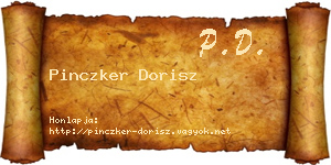 Pinczker Dorisz névjegykártya